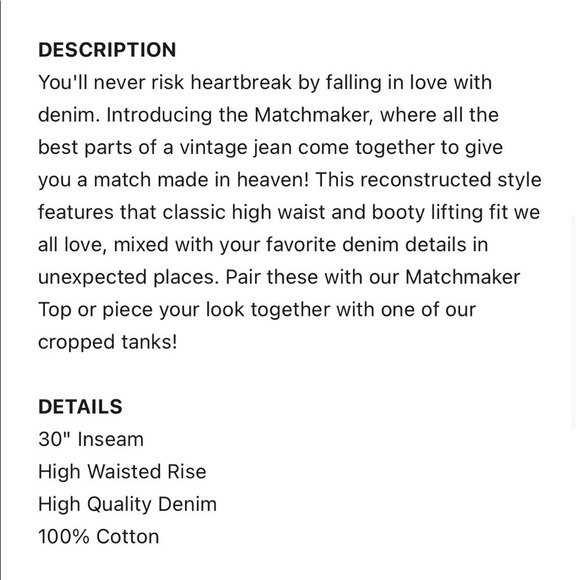 REVICE Matchmaker Love At First Sight Jeans - Picture 10 of 11